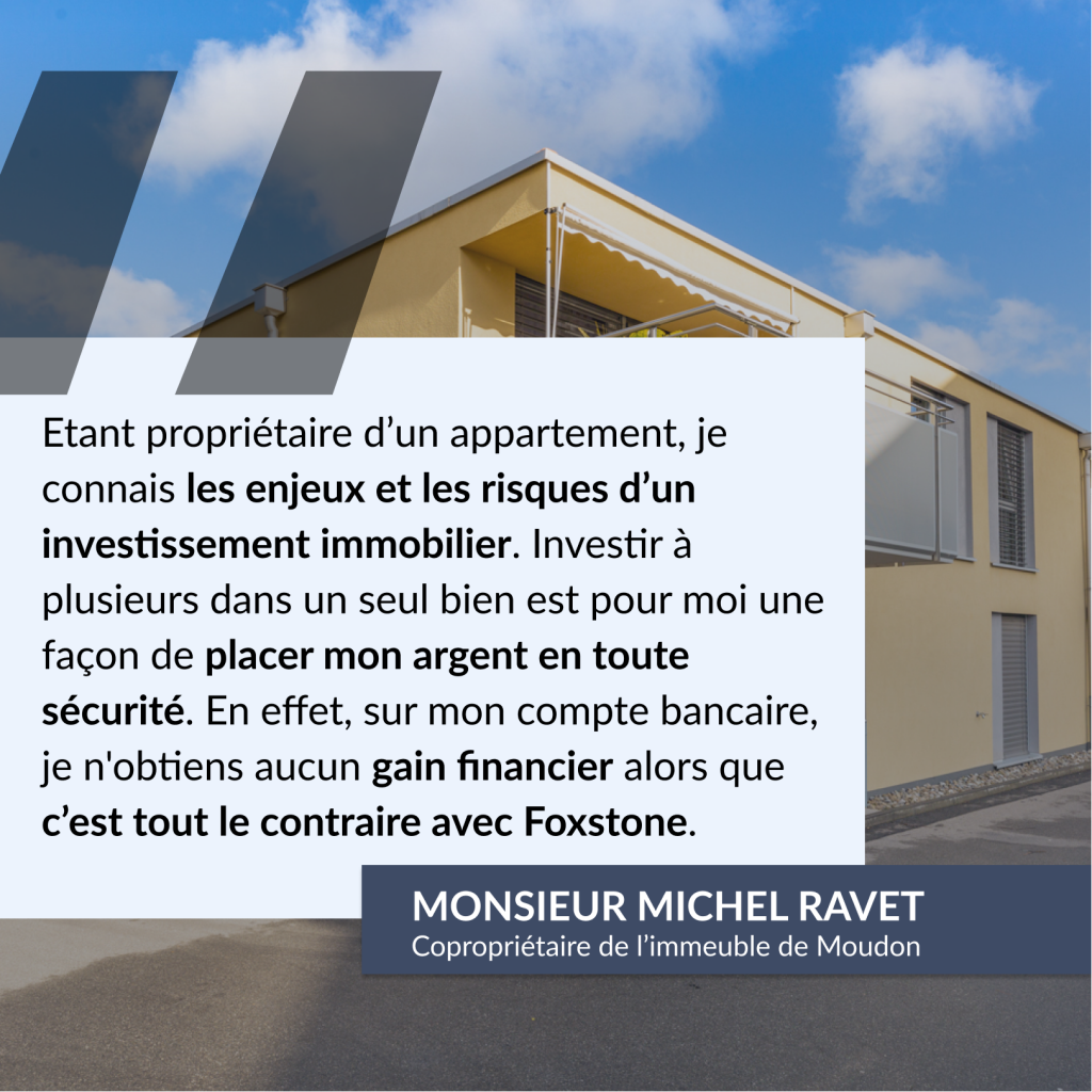 Témoignage de monsieur Michel Ravet, copropriétaire de l’immeuble de Moudon