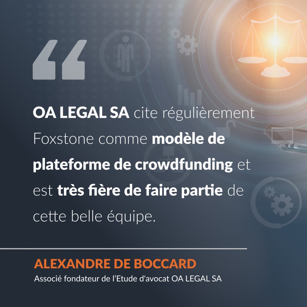 Interview d’Alexandre de Boccard, associé fondateur de l’Etude d’avocat OA Legal SA